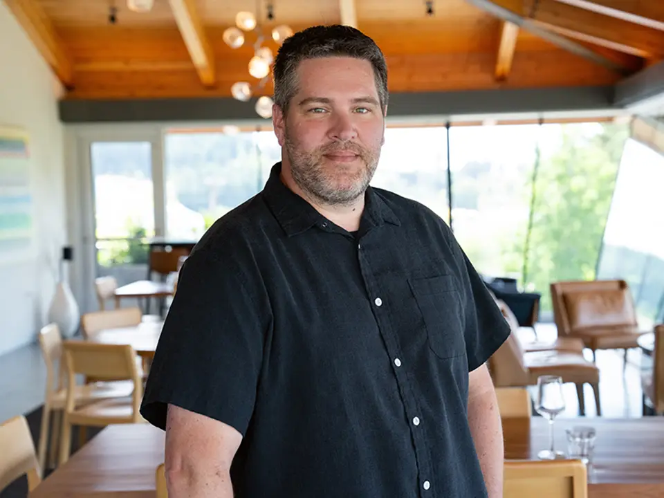 Brandon Harlacher, Tasting Room Supervisor at Rex Hill.