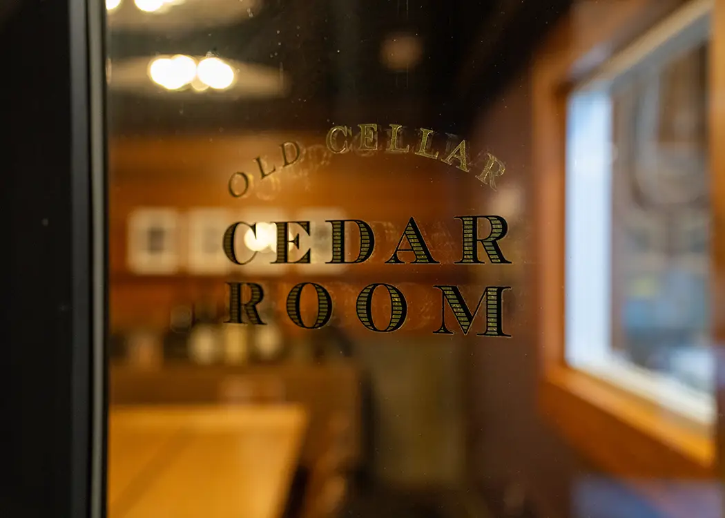 Entrance to the Cedar room at Rex Hill.