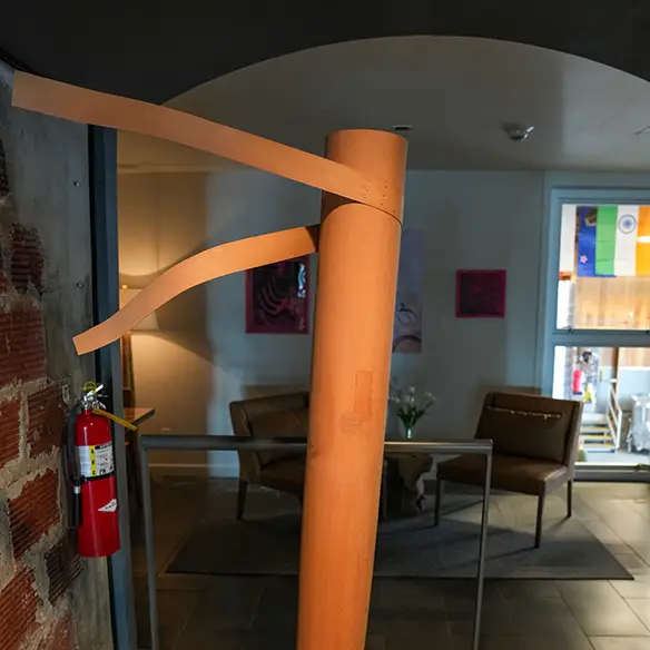 Hammer Away sculpture by Ingemar Hagen-Keith at Rex Hill.