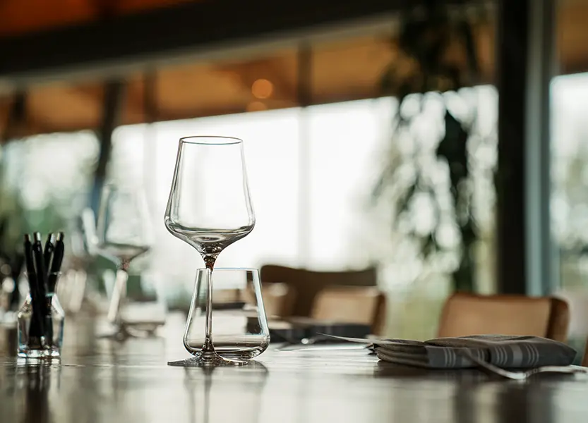 Elegant table setting at Rex Hill.