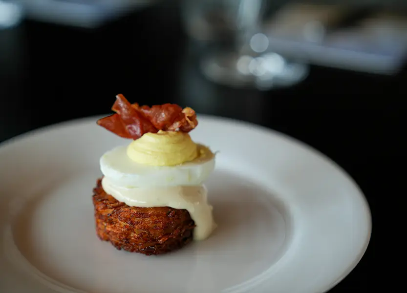 Close up image of fine dining cuisine at Rex Hill.