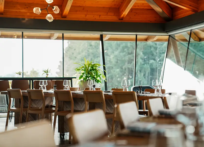 Rex Hill tasting room ready for service.